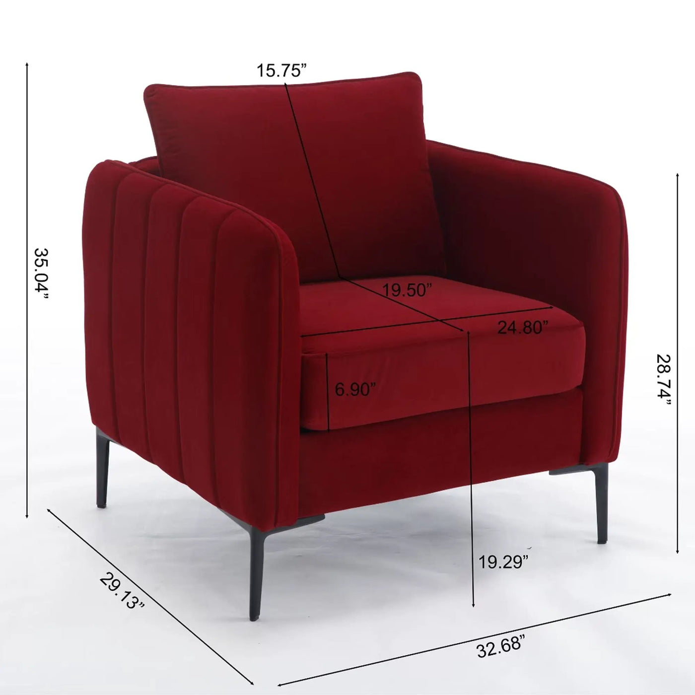 Accent Chair With Pillow For Living Room by HouseOfZazla