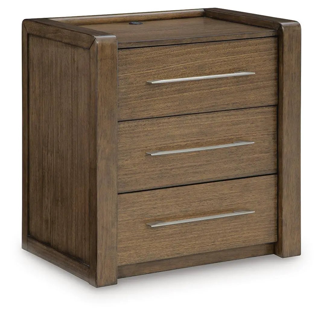 Marxmore - Three Drawer Night Stand - Brown by Unique Piece Furniture