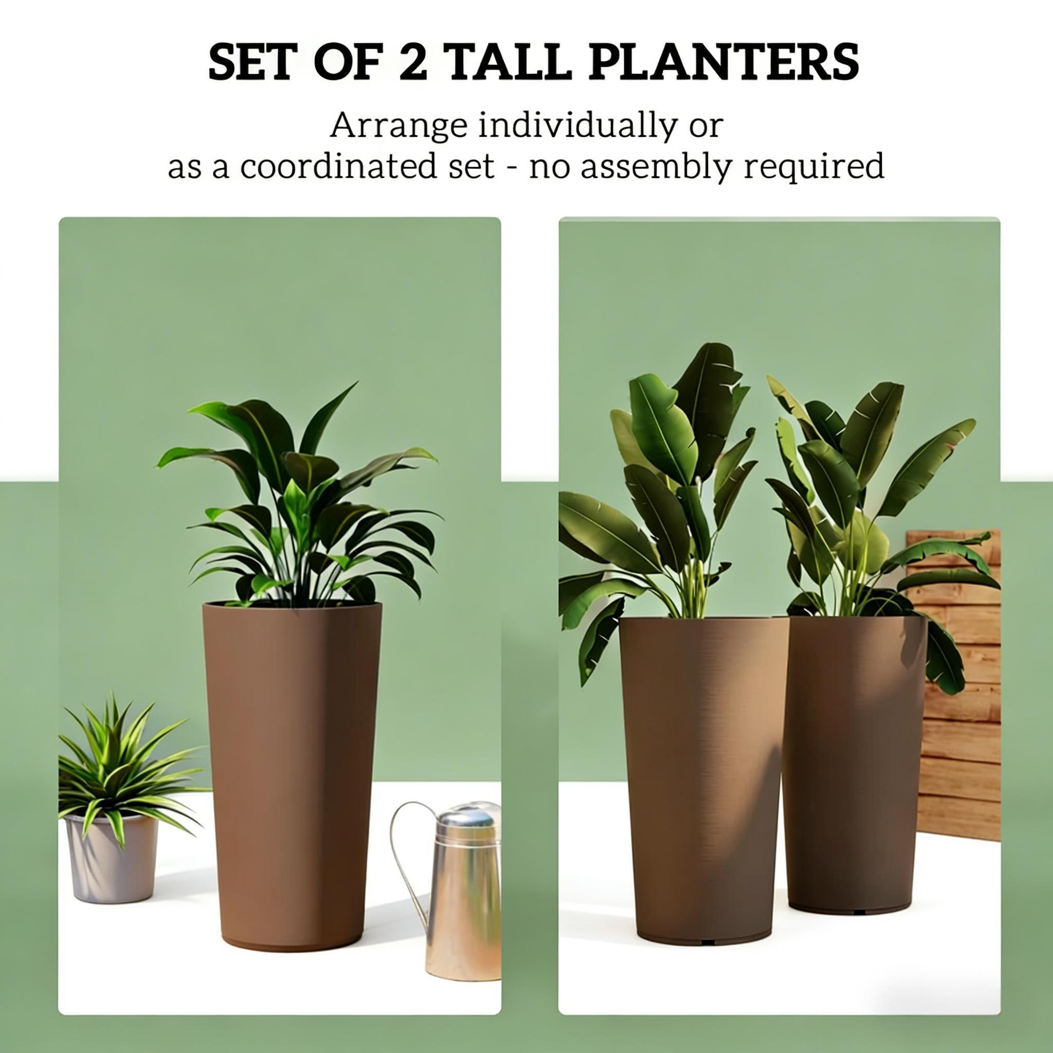 Tall Stackable Planters Set of 2 by HouseOfZazla
