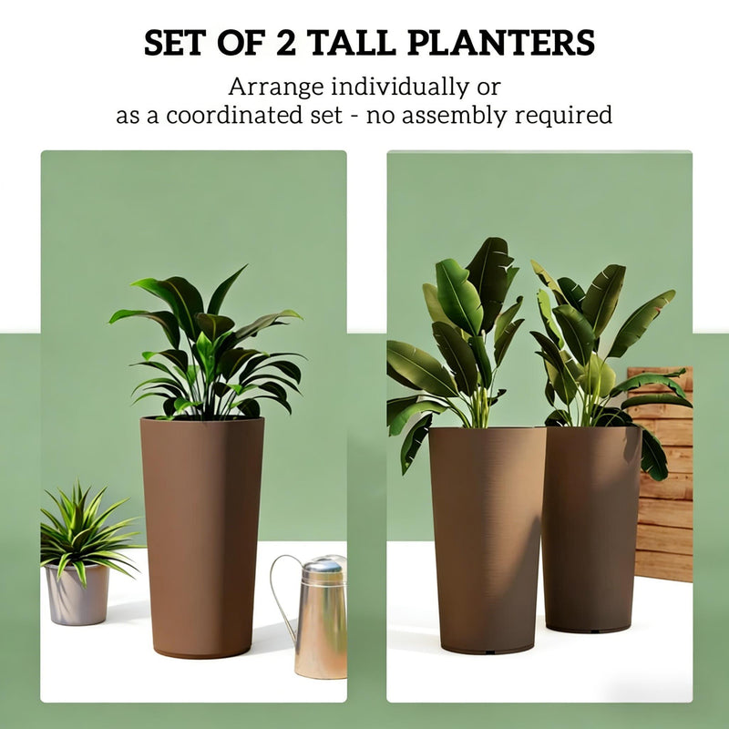 Tall Stackable Planters Set of 2 by HouseOfZazla