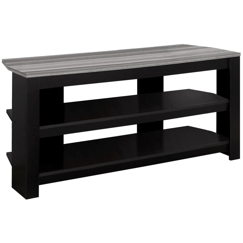 TV Stand, Console, Media Entertainment Center, 3 Storage Shelves by Unique Piece Furniture