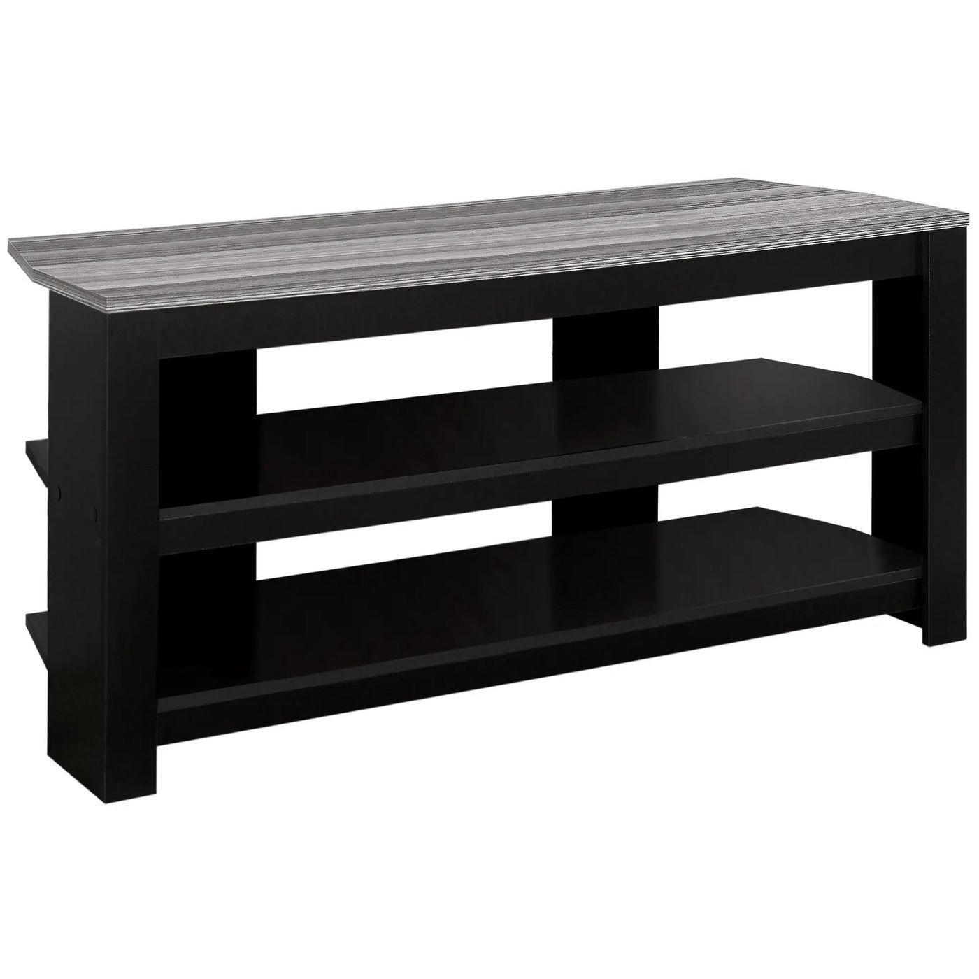 TV Stand, Console, Media Entertainment Center, 3 Storage Shelves by Unique Piece Furniture