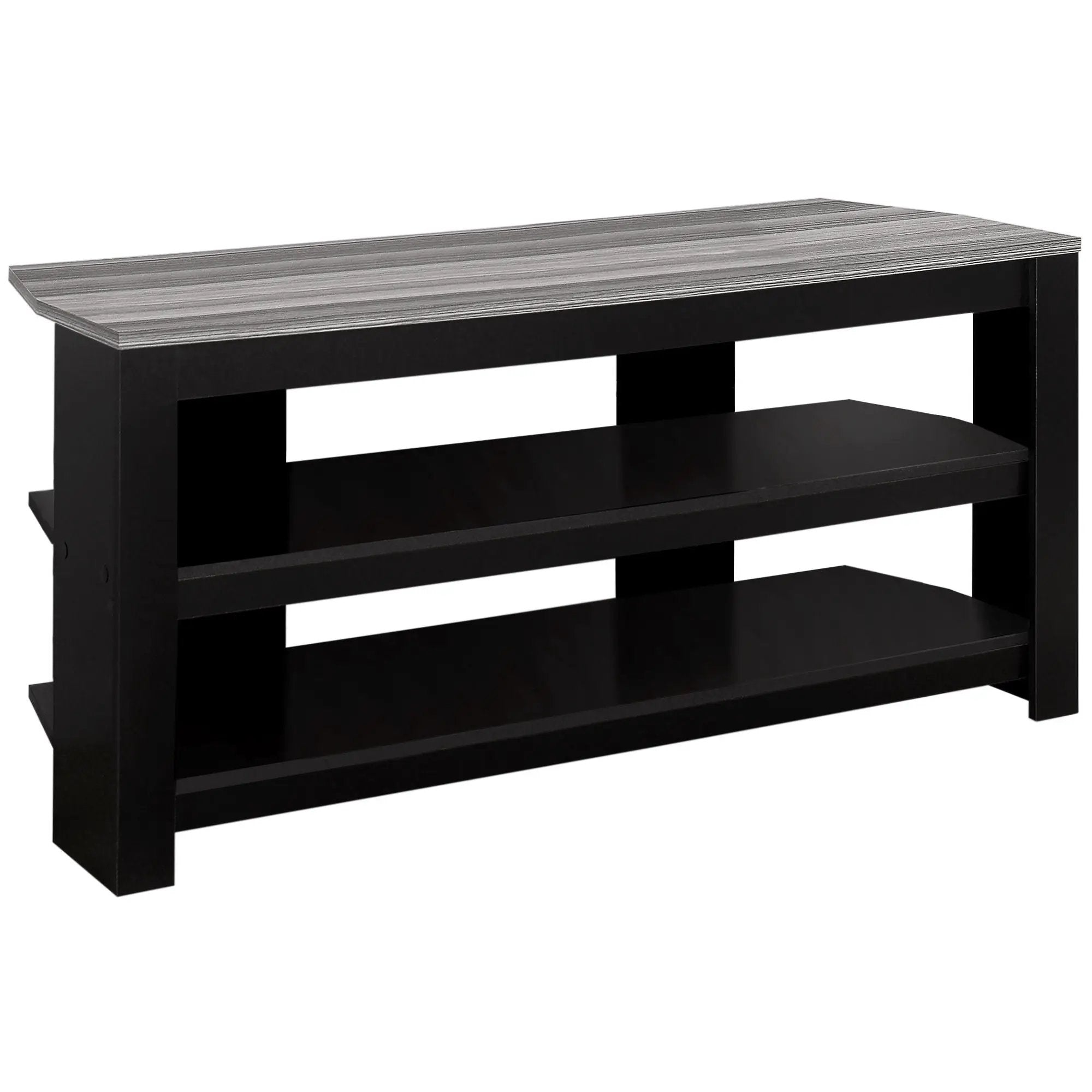 TV Stand, Console, Media Entertainment Center, 3 Storage Shelves by Unique Piece Furniture