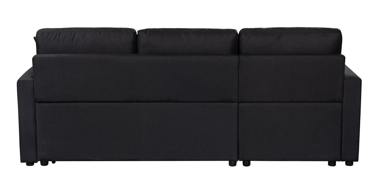 Paisley - Fabric Reversible Sleeper Sectional Sofa With Storage Chaise by HouseOfZazla