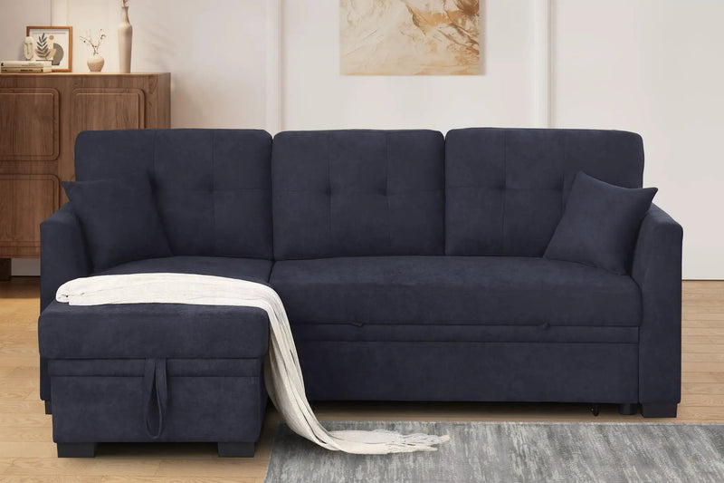 Sectional Sofa Bed - Dark Blue by Unique Piece Furniture