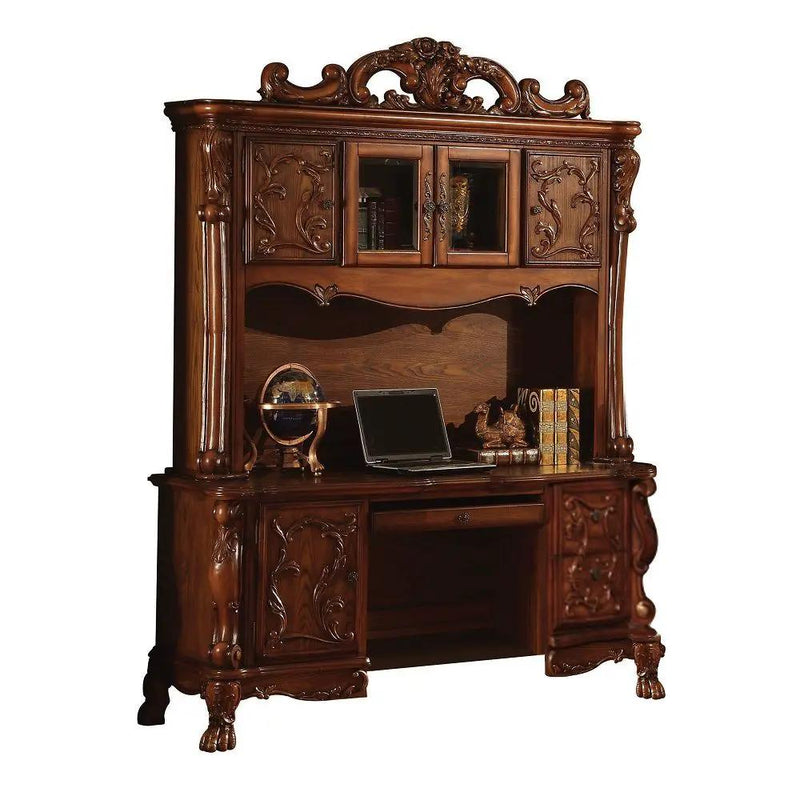 Dresden - Executive Computer Desk With Hutch - Cherry Oak by Unique Piece Furniture