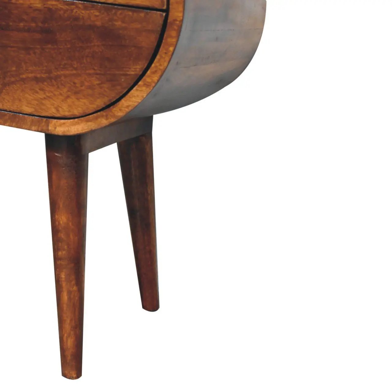 Large Chestnut Circular Bedside by HouseOfZazla