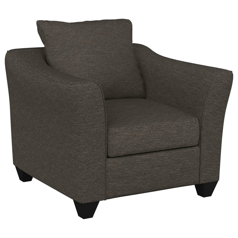 Salizar Upholstered Flared Arm Accent Chair Charcoal Grey by Unique Piece Furniture