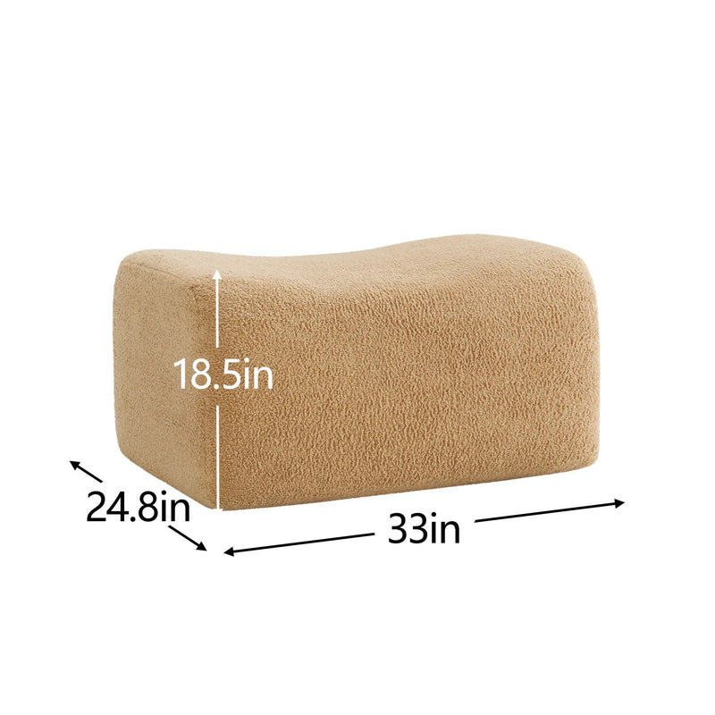 Ottoman Teddy Fabric-Camel by HouseOfZazla
