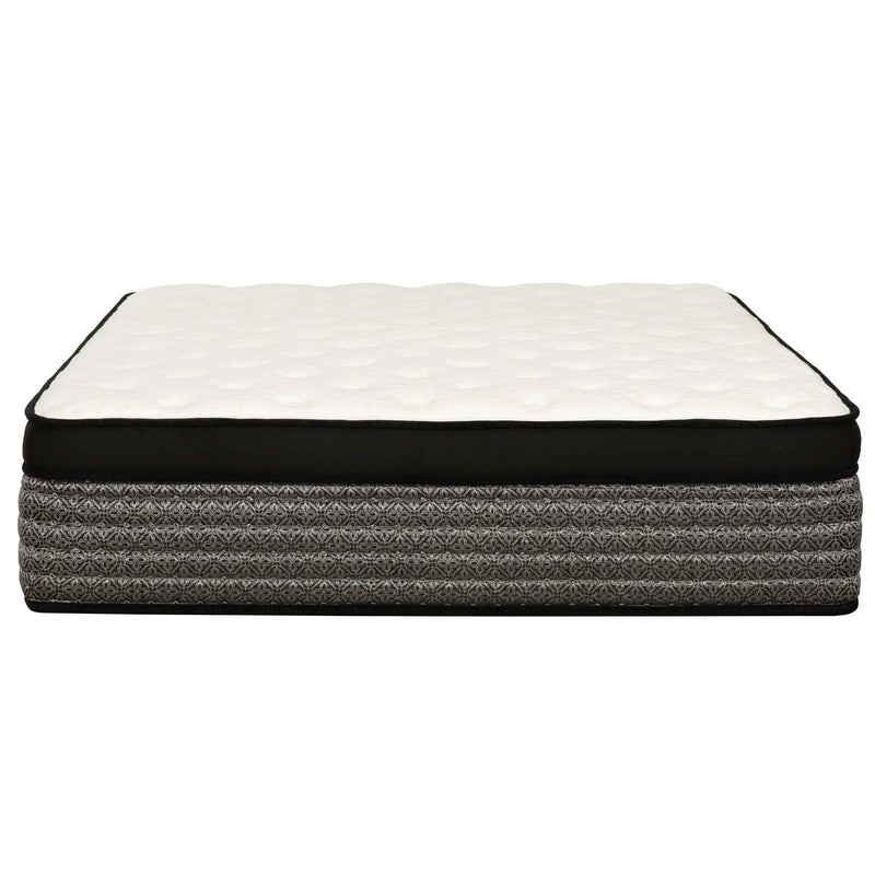 16" Premium Hybrid Mattress In A Box Plush Gel Memory Foam Top With Cooling Technology - Gray / White - Queen by HouseOfZazla