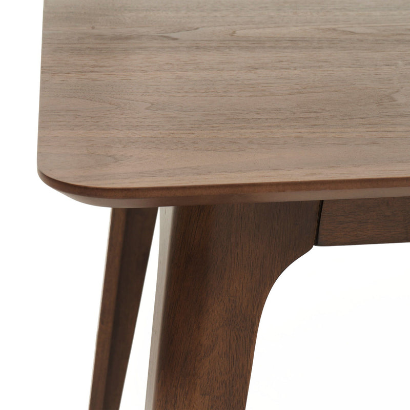 5 Piece Dining Set With Table And Upholstered Chairs - Light Beige / Walnut by HouseOfZazla