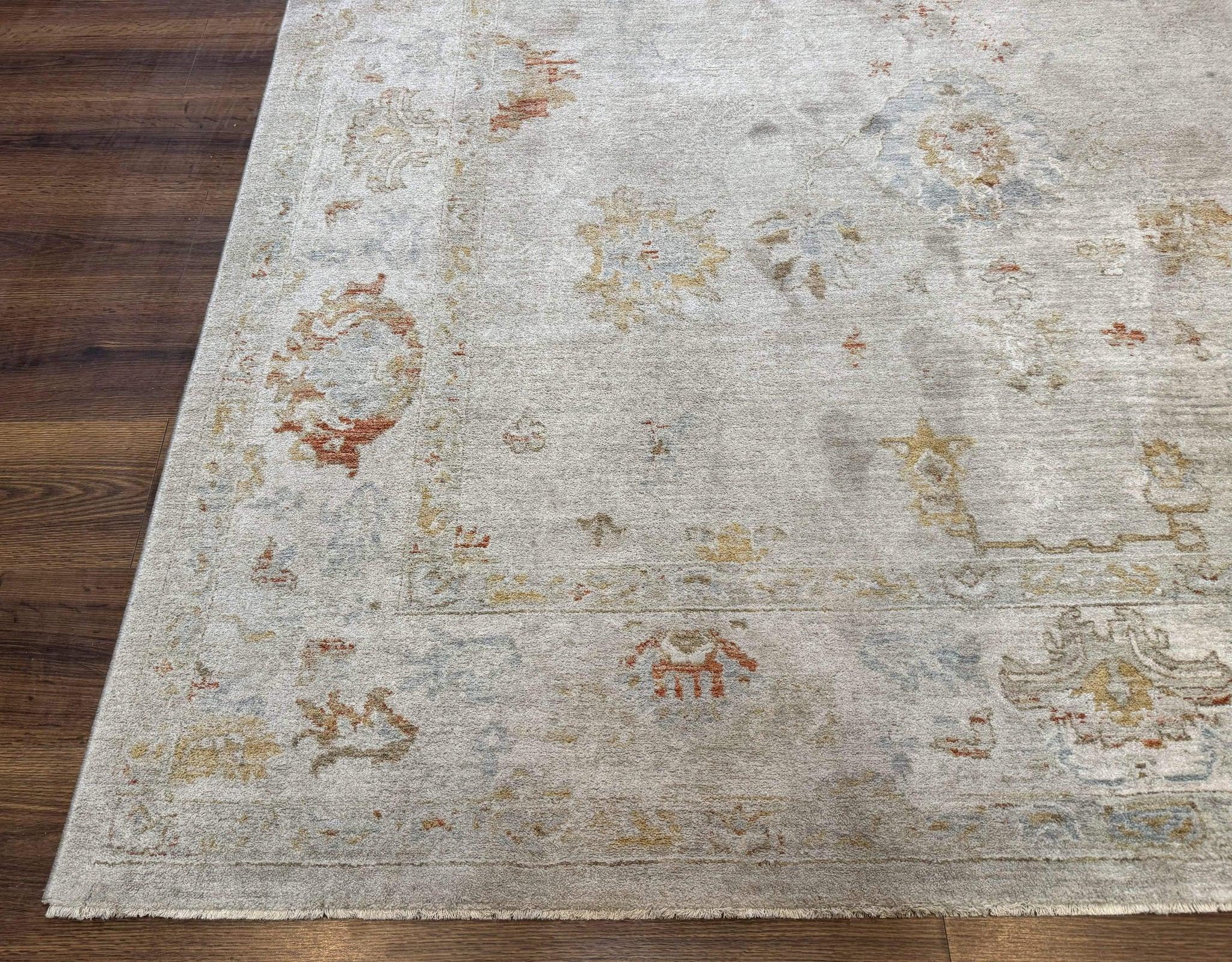Modern Turkish Oushak Rug 7x9, Netural Colors by Jewel Rugs