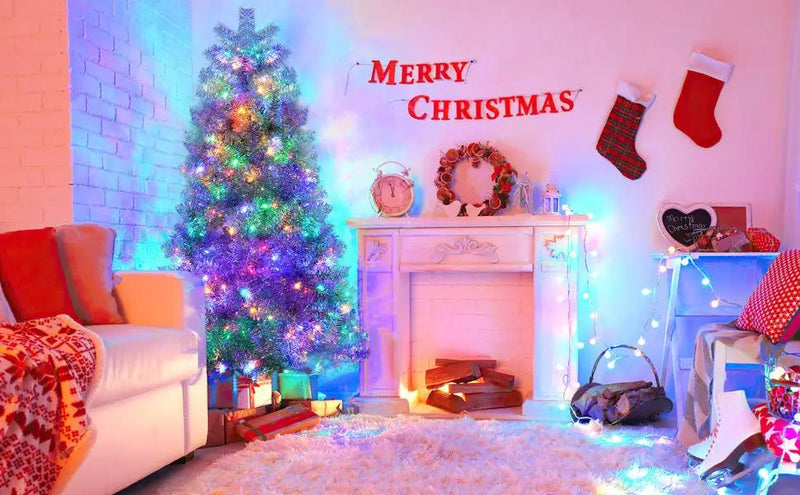 6FT Sliver Pre-Lit Artificial Christmas Tree by HouseOfZazla