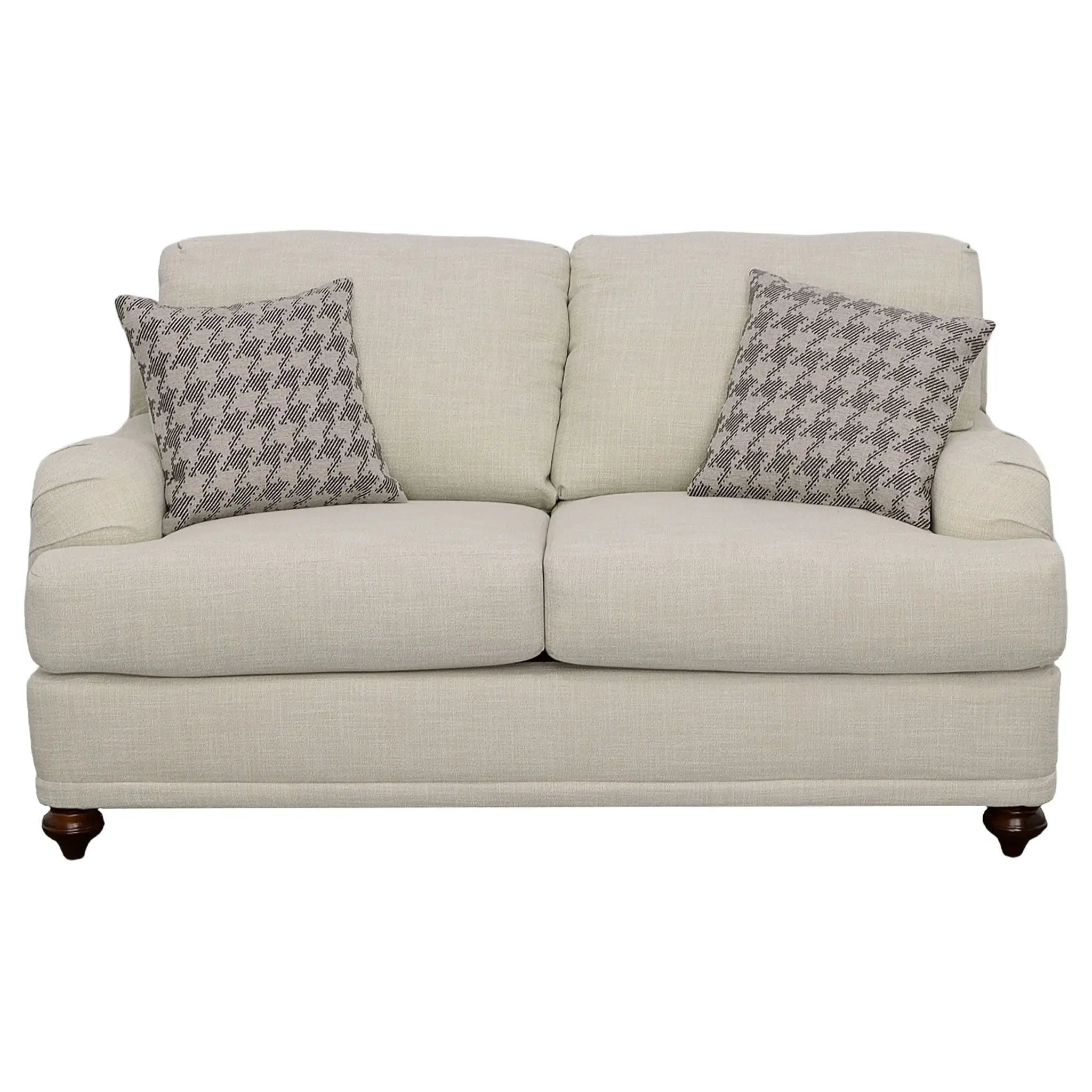 Glenn Upholstered English Arm Loveseat Light Grey and Grey by Unique Piece Furniture