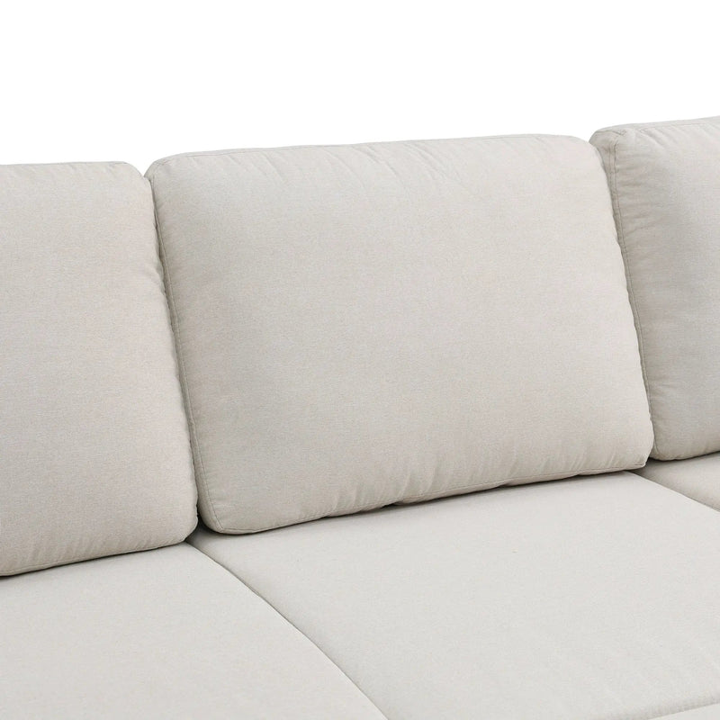 23" x 23" Off-White Square Ottoman by HouseOfZazla