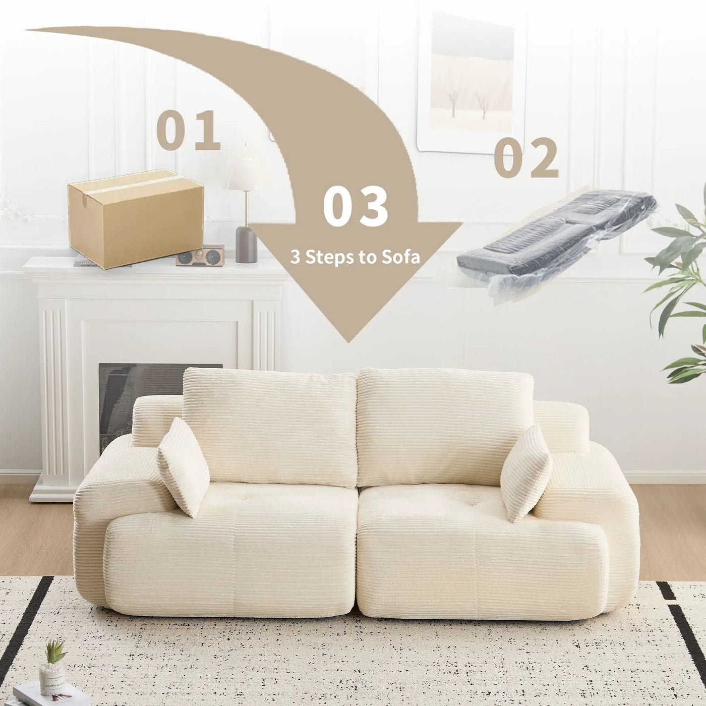 2 Seater Large Sectional Couches For Living Room by Unique Piece Furniture