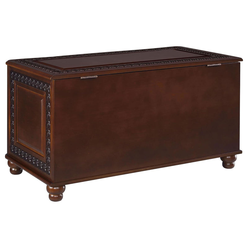 Ornate - Deep Flip Open Storage Cedar Chest With Cedar Lining - Brown by HouseOfZazla