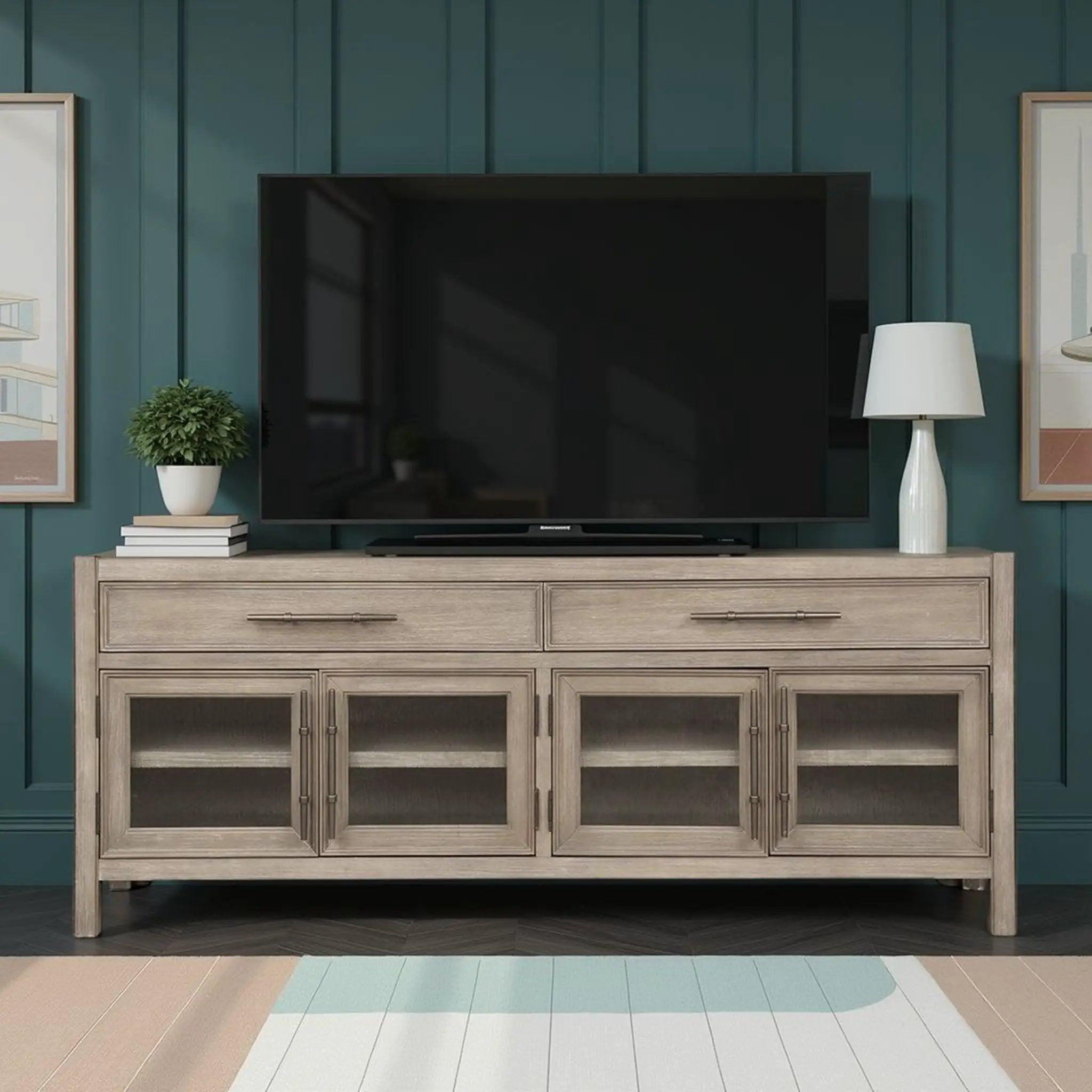 Cypress Lane - TV Stand Console - White Oak by HouseOfZazla