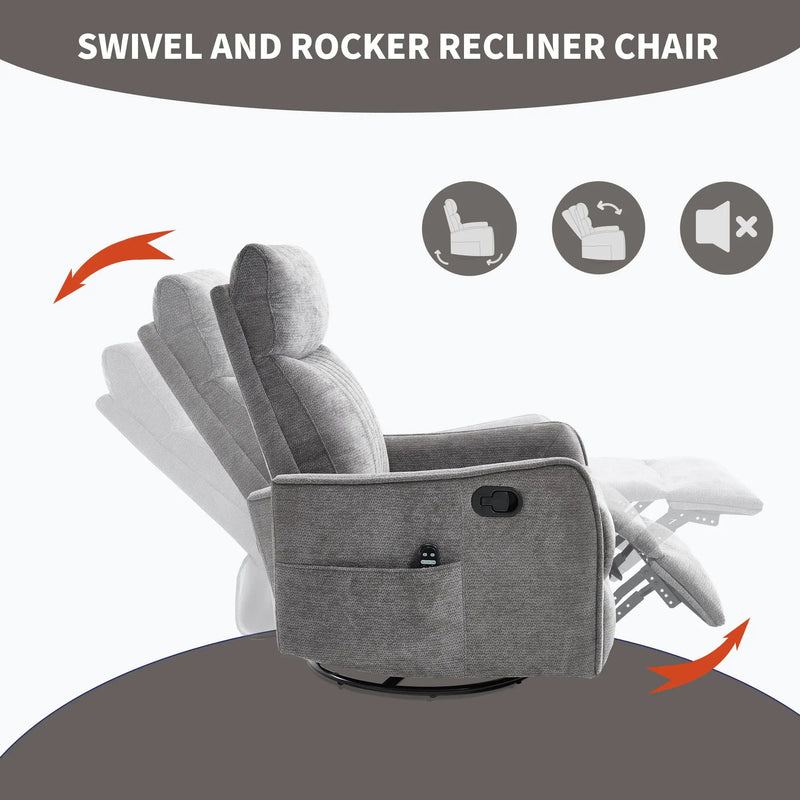 ComfortMax Dark Gray Recliner Chair by HouseOfZazla