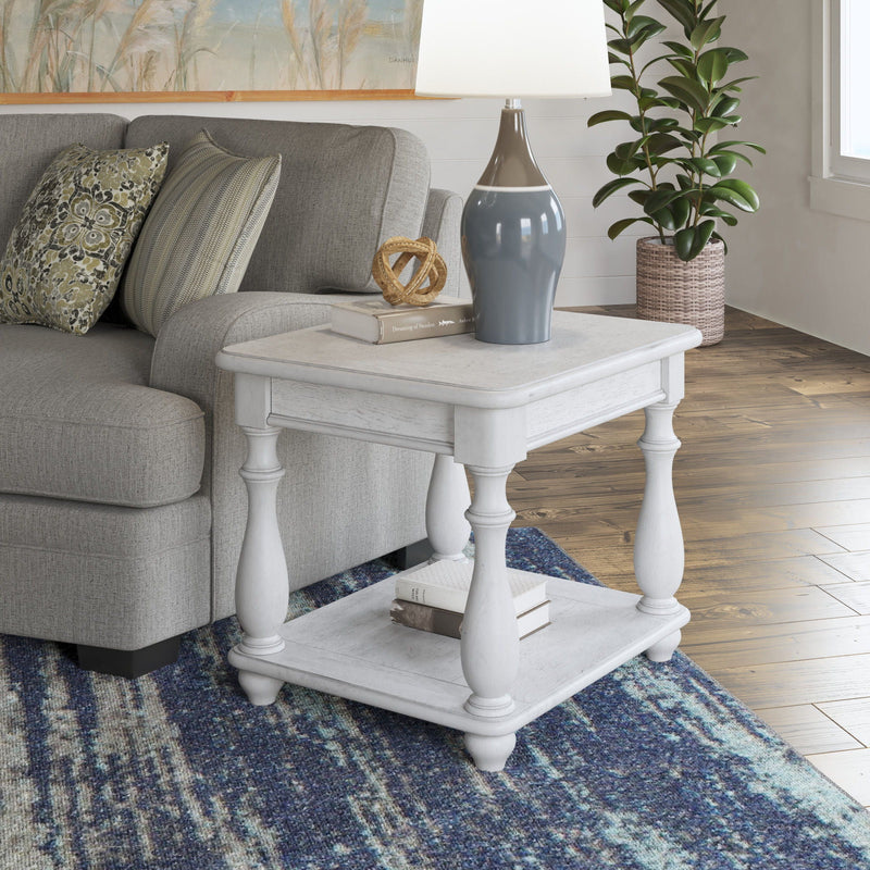 Square End Table - Gray by HouseOfZazla