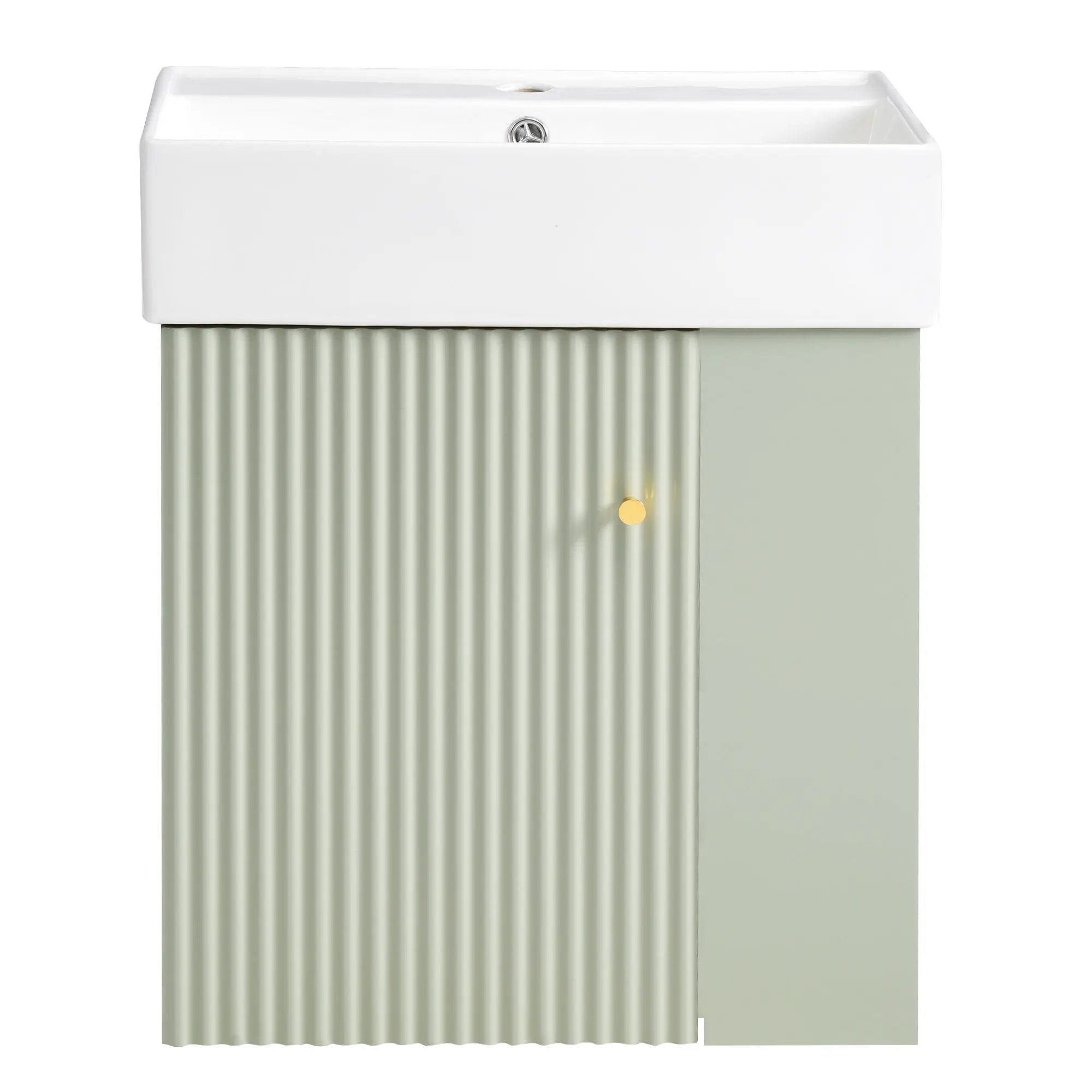 Modern Floating Bathroom Vanity With Ceramic Basin Perfect For Small Bathrooms by HouseOfZazla