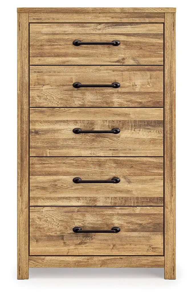 Maystonna - Five Drawer Chest - Brown by Unique Piece Furniture