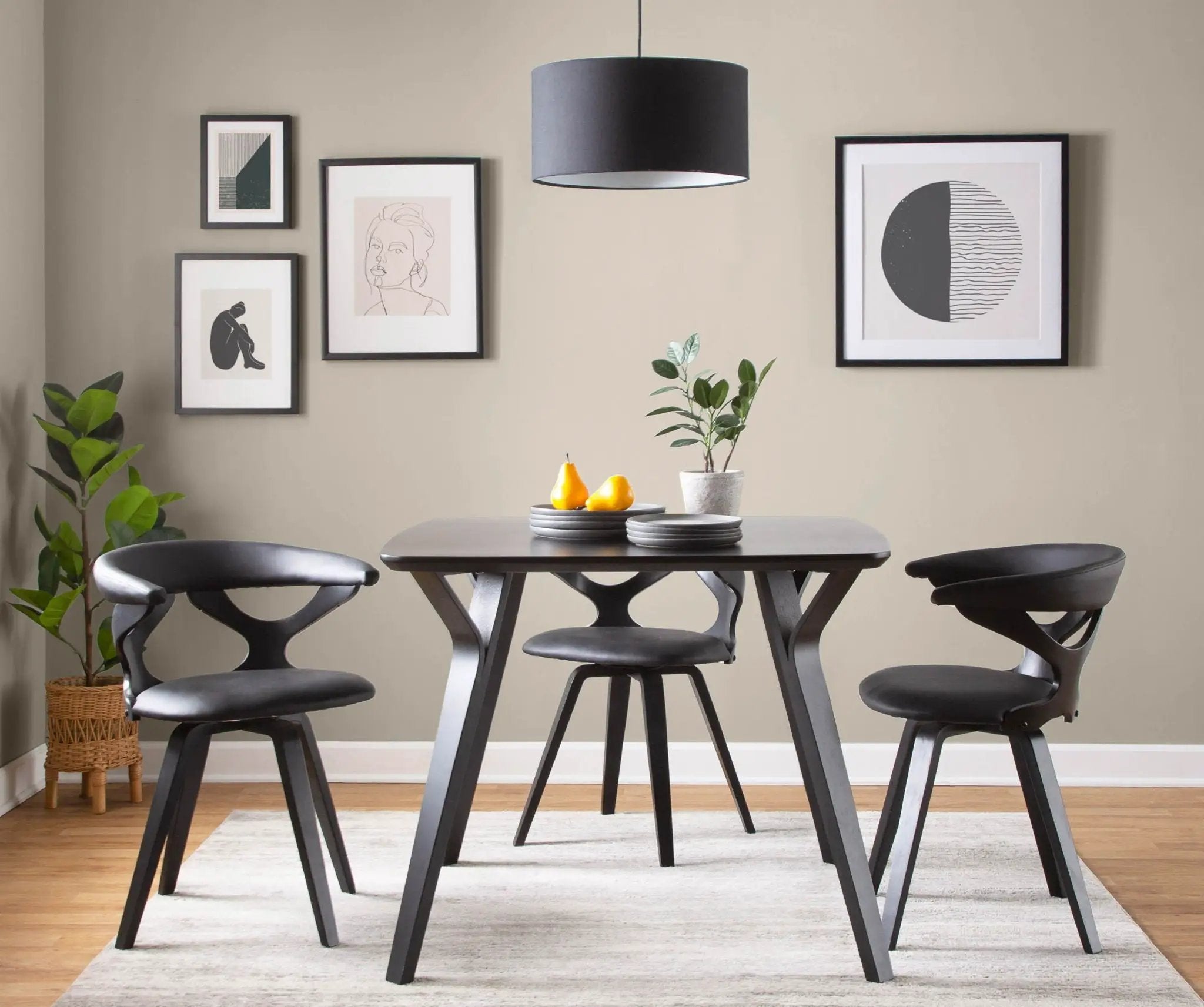 Gardenia - Mid-Century Modern Dining Chair With Swivel by Unique Piece Furniture