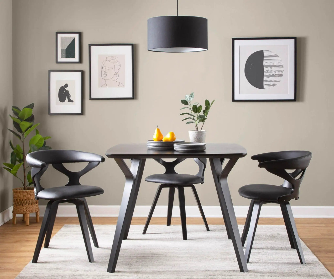 Gardenia - Mid-Century Modern Dining Chair With Swivel by HouseOfZazla