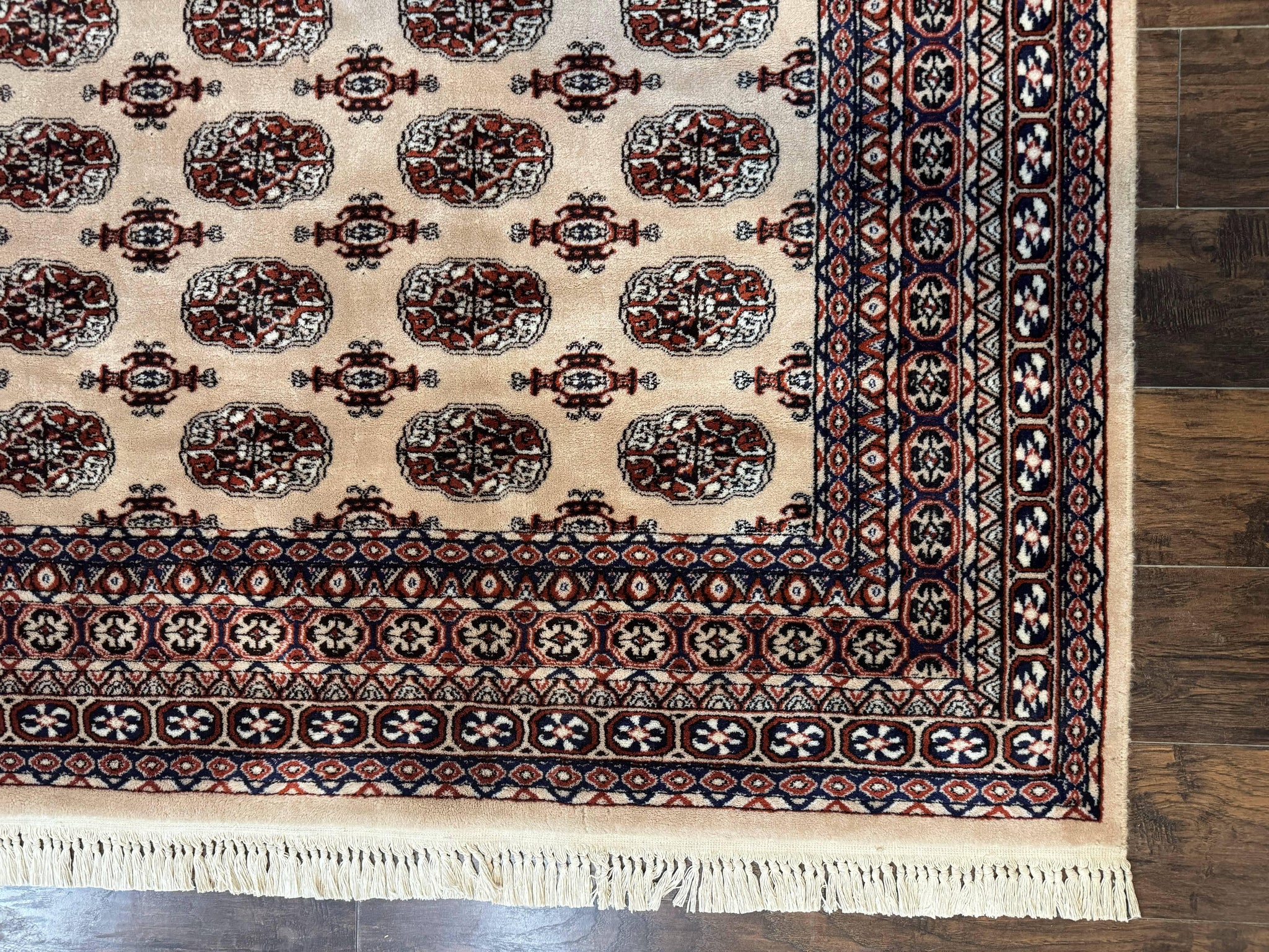 Karastan Rug 8.2 x 11.6 Beige Bokhara, Wool Pile, Vintage Discontinued Karastan Area Rug, Belgium Power Loomed Rug by Jewel Rugs