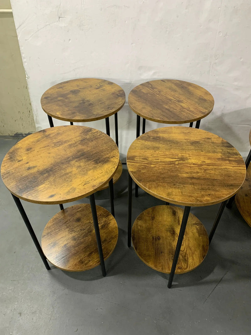 3-Piece Coffee Table and End Table Set (Rustic Brown) by HouseOfZazla