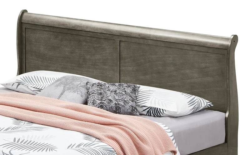 Upholstered Panel Sleigh Bed Design by HouseOfZazla
