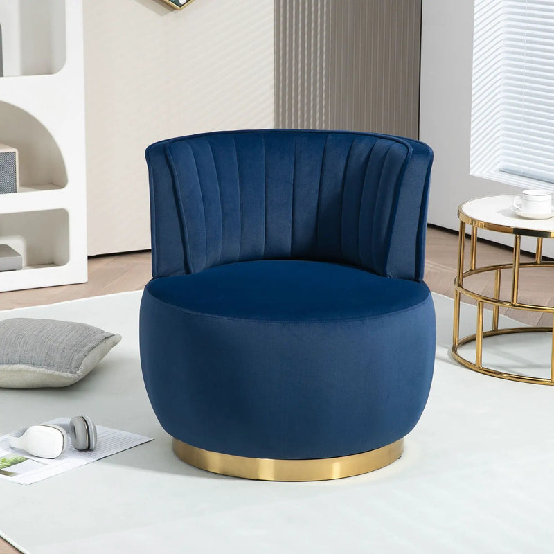 360 Degree Swivel Cuddle Barrel Accent Sofa Chair by Unique Piece Furniture