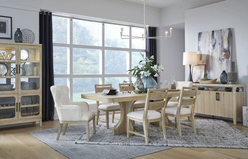 Somerset - Round Dining Table - Butternut and Omari Natural by Unique Piece Furniture