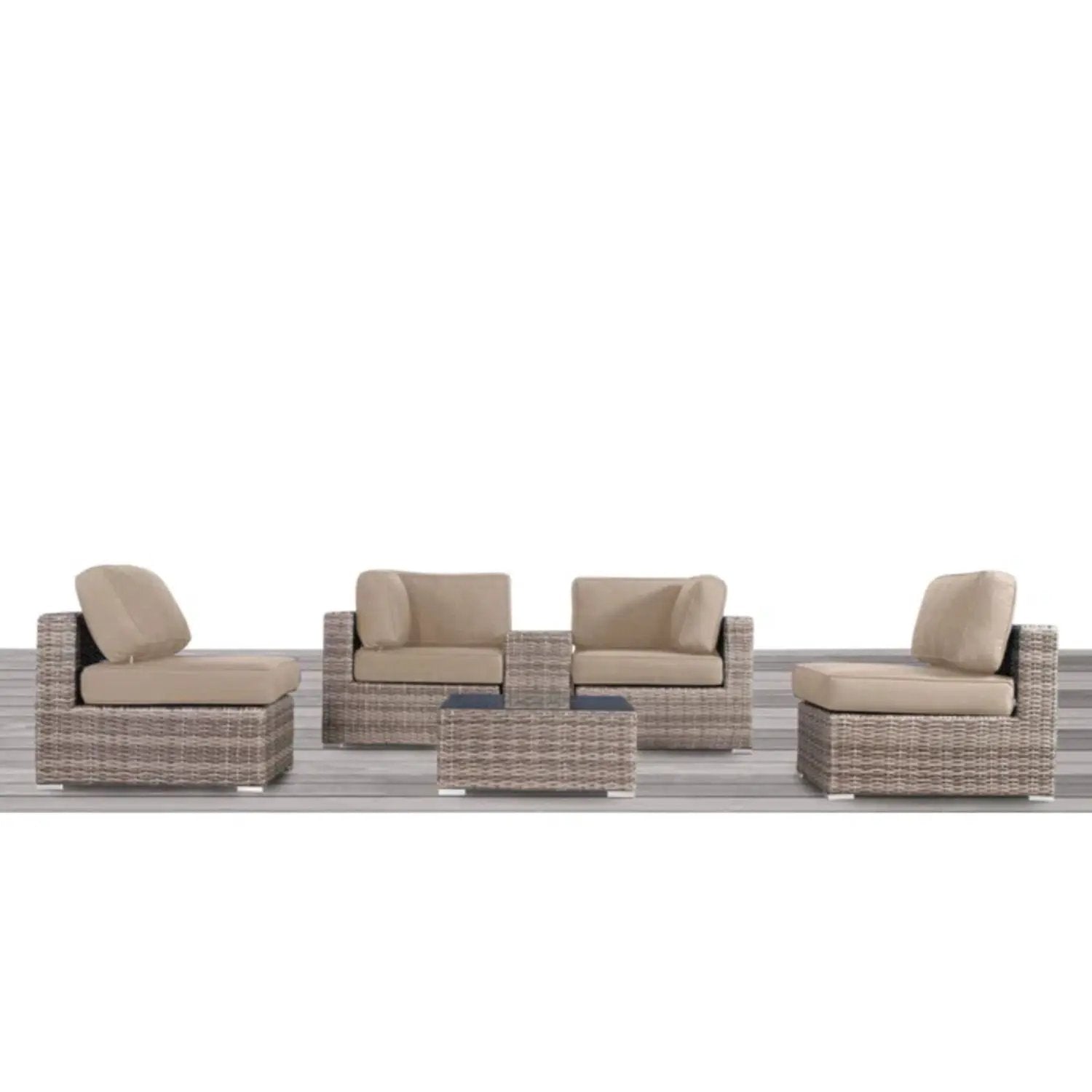 Outdoor Wicker Seating Group With Cushions by Unique Piece Furniture