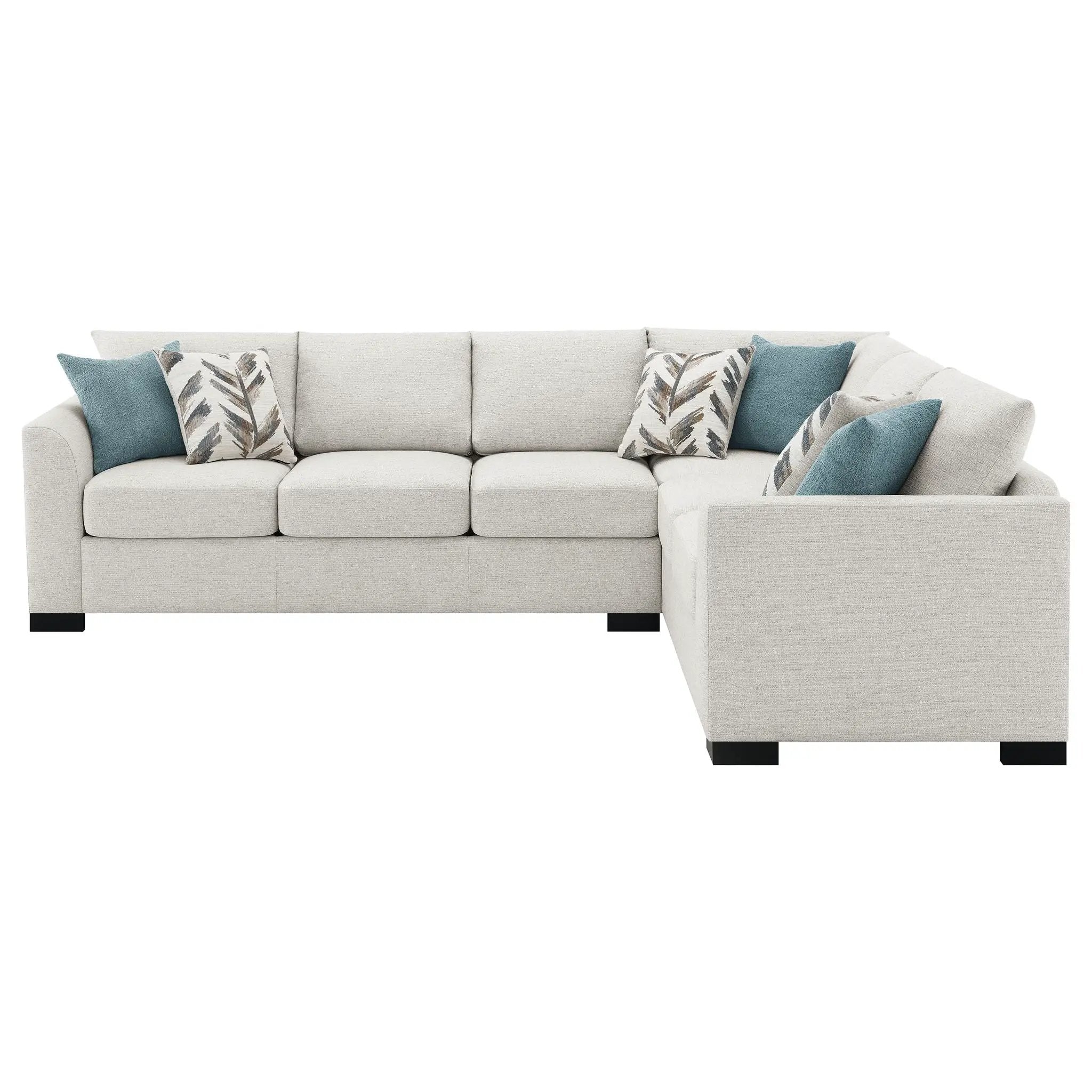 Radison - Upholstered Sectional Sofa With Hidden Sleeper - Greige by HouseOfZazla
