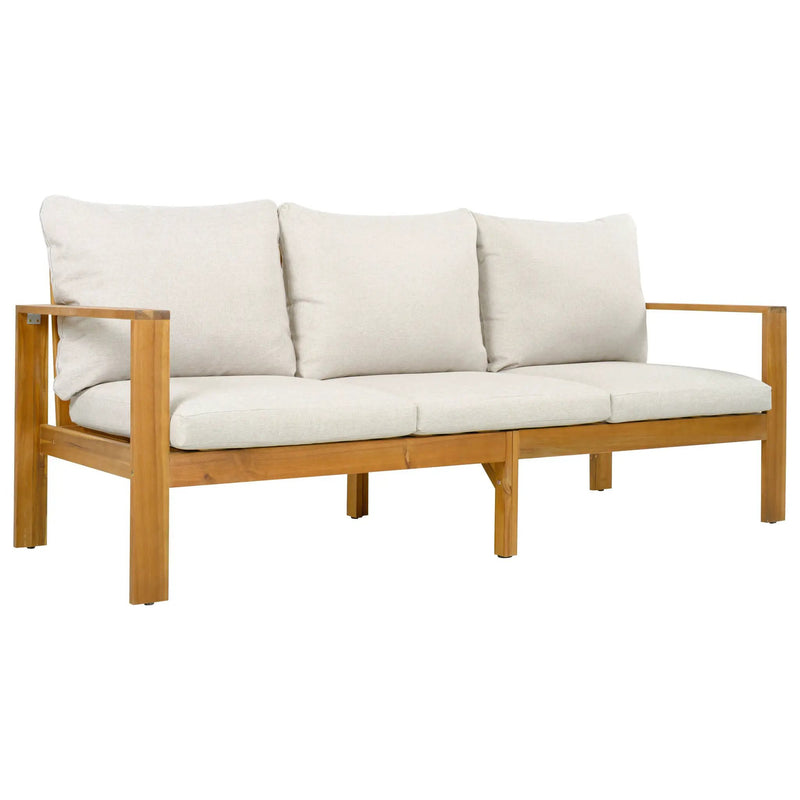 Outdoor 4pcs Acacia Sectional Patio Sofa Set by HouseOfZazla