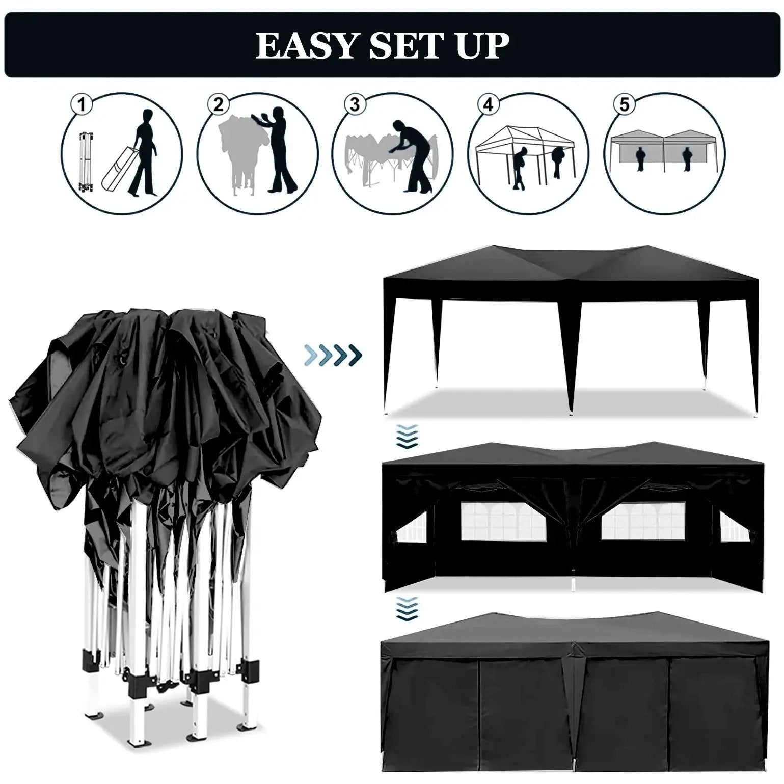 10'x20' EZ Pop Up Canopy Outdoor Portable Party Folding Tent by HouseOfZazla
