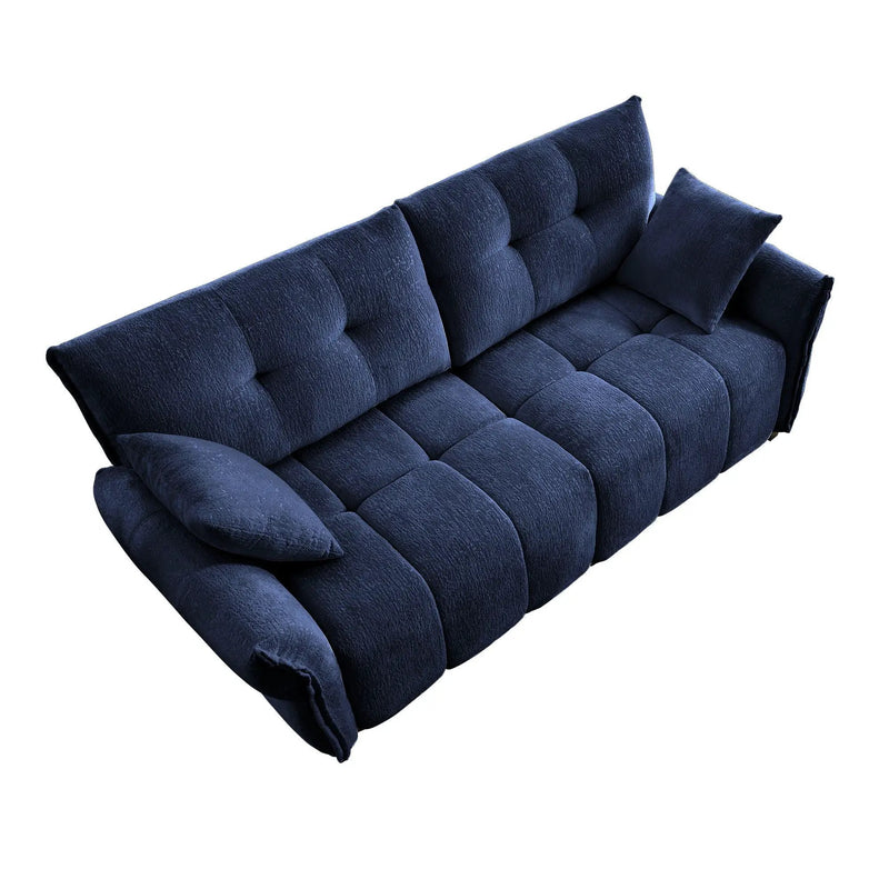 Modern Sofa & Pillows, Textured Cover, High Rebound Cushions by HouseOfZazla