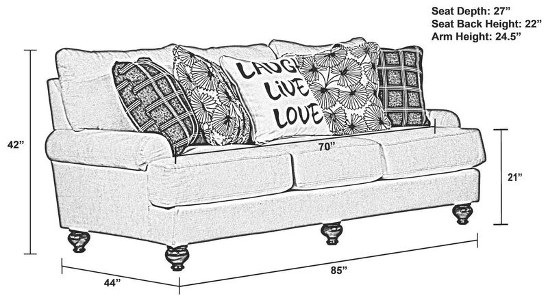Cumberland - Sofa - Ecru by Unique Piece Furniture