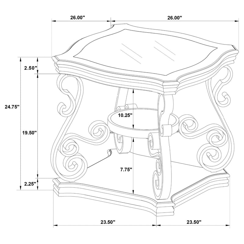Bianca - 2 Shelf Table by HouseOfZazla