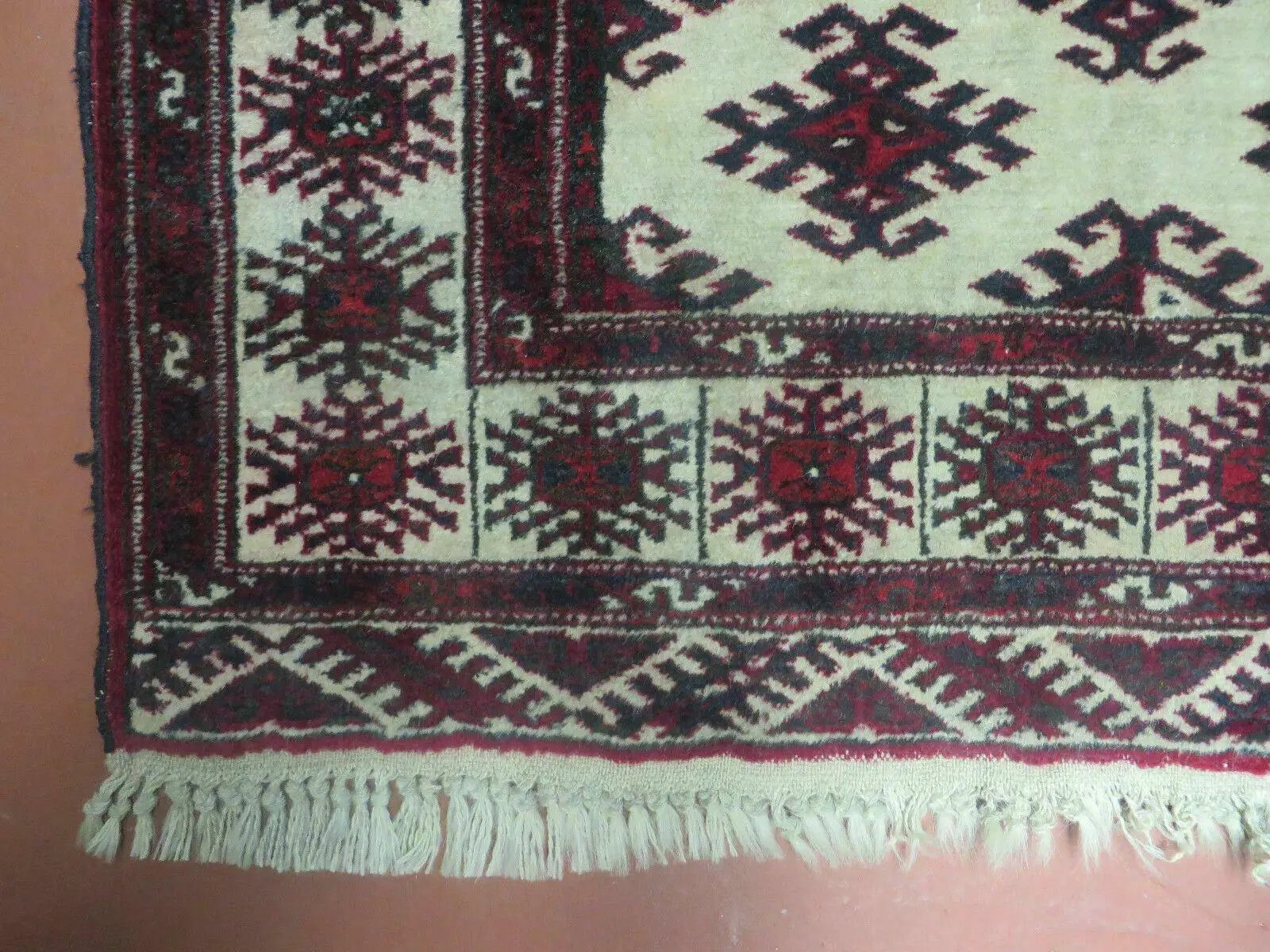 3' X 3' Vintage Handmade Turkoman Bokhara Yamud Wool Rug Nice by Jewel Rugs
