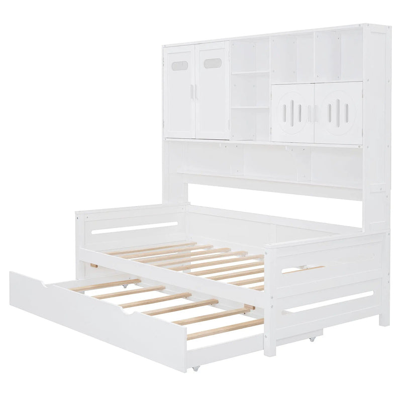 Daybed With All-In-One Cabinet And Shelf by HouseOfZazla