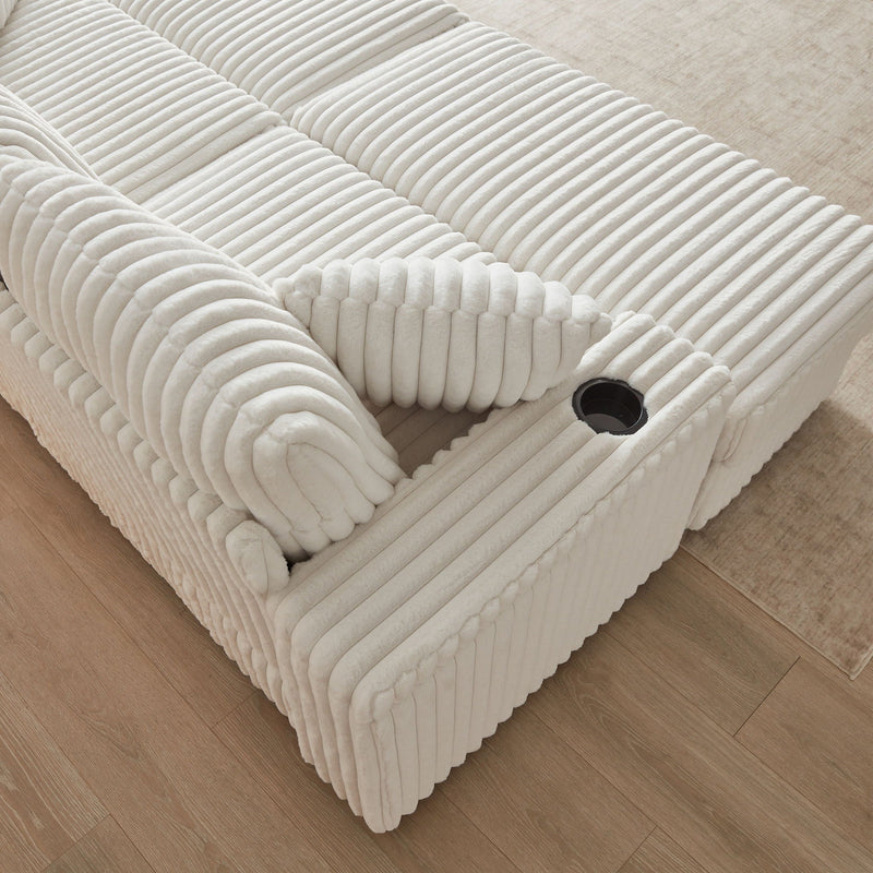 3 Seater Sofa With 2 Ottomans For Living Room by HouseOfZazla