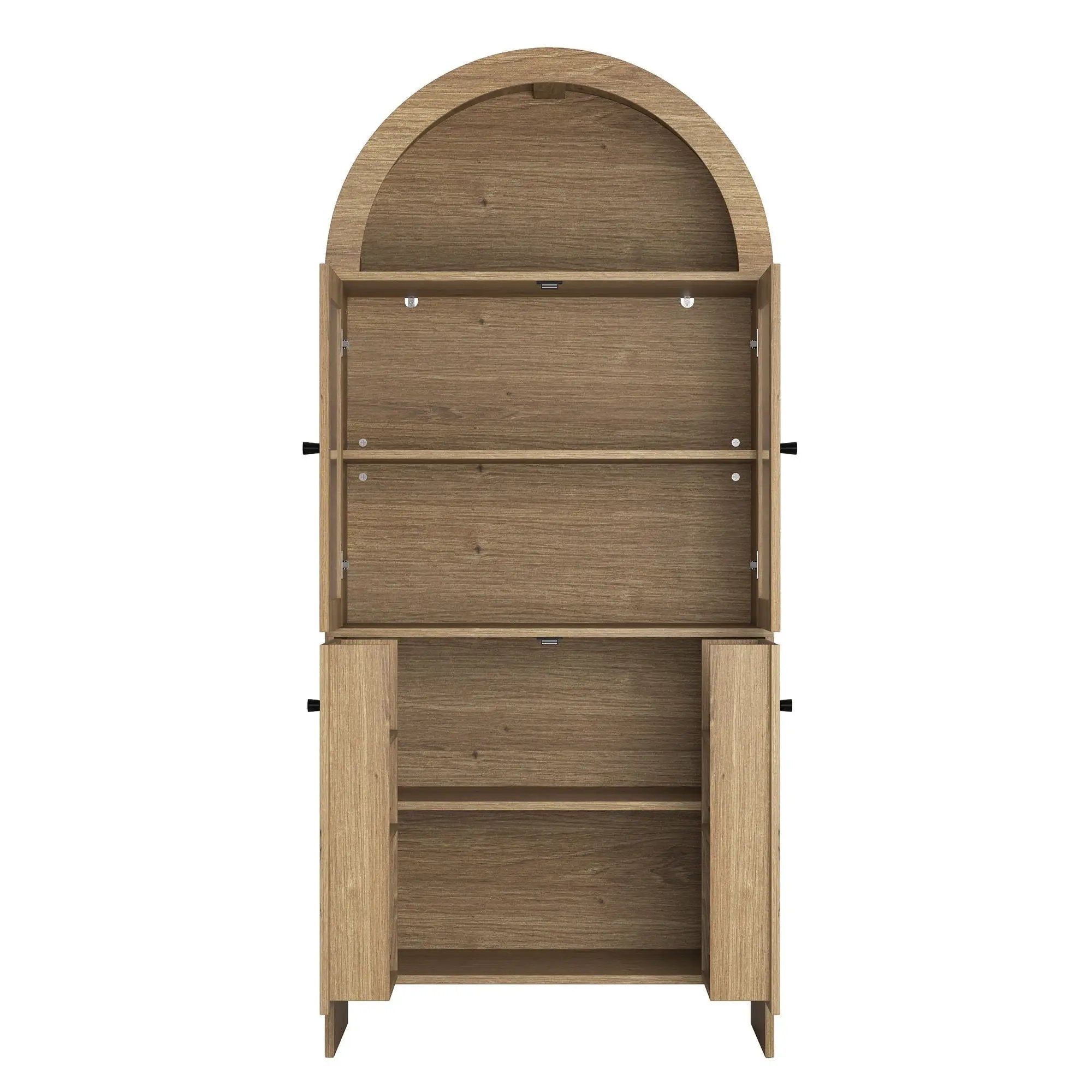 Modern Tech Inspired Dome Cabinet With LED Lighting by HouseOfZazla