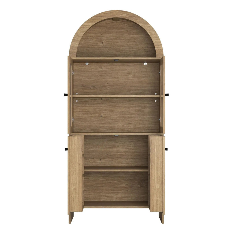Modern Tech Inspired Dome Cabinet With LED Lighting by HouseOfZazla