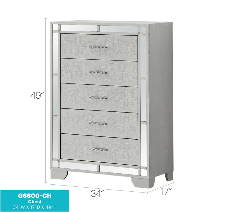Madison - Chest - Silver Champagne by Unique Piece Furniture