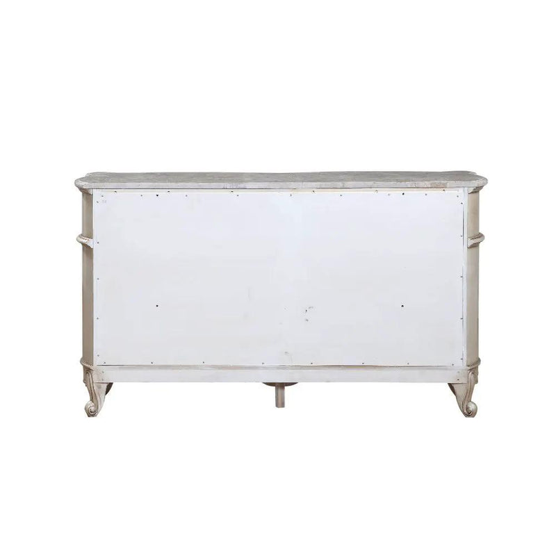 Gorsedd - Dresser With Marble Top - Marble Top & Golden Ivory by Unique Piece Furniture