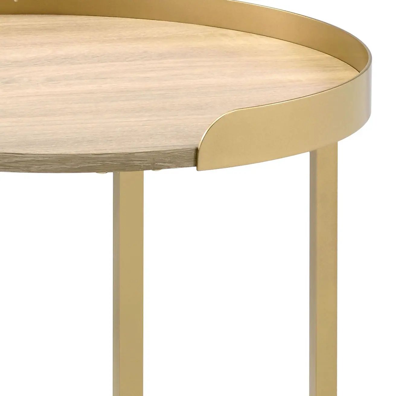 Mithea - End Table - Oak / Gold by HouseOfZazla