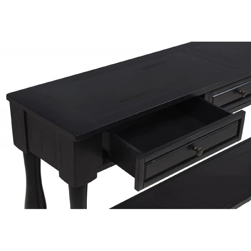 Long Console Table With Drawers And Shelf