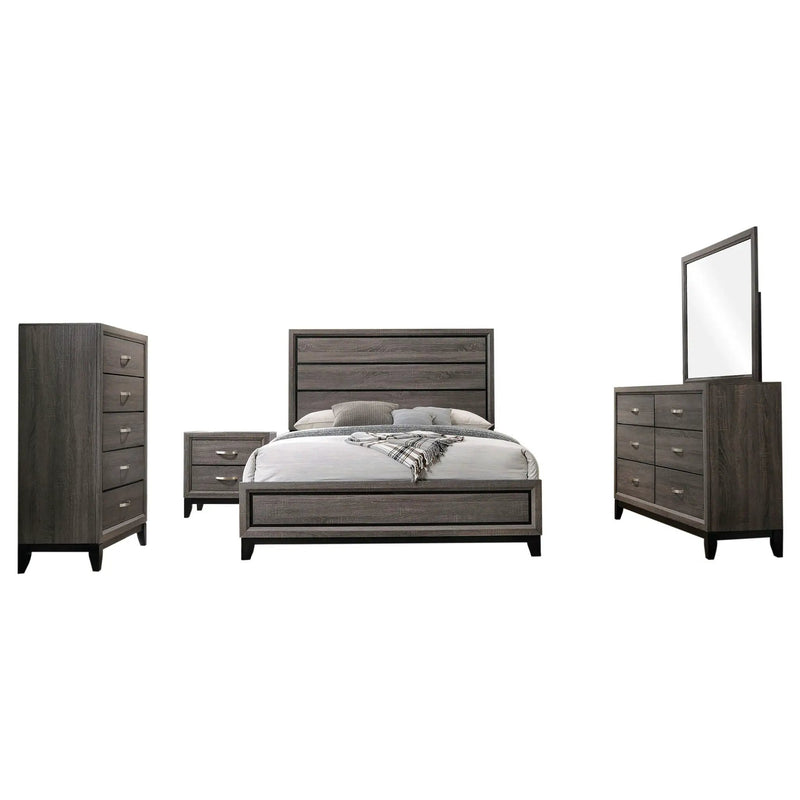 Watson Five-piece Eastern King Bedroom Set Grey Oak by Unique Piece Furniture